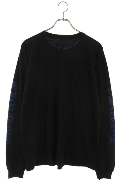 Chrome Hearts Neck Logo Long Sleeve Black/Blue Size L