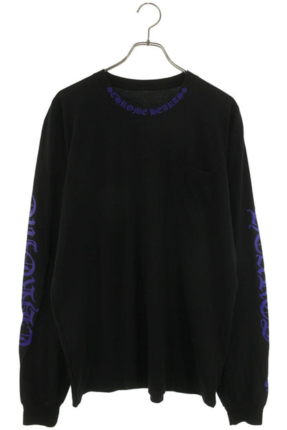 Chrome Hearts Neck Logo Long Sleeve Black/Blue Multi Size XL