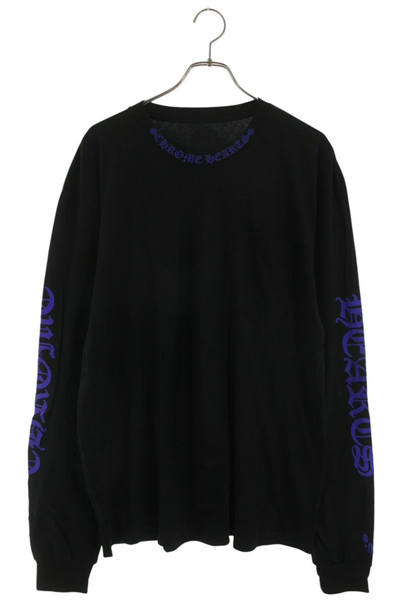 Chrome Hearts Neck Logo Print Long Sleeve Tee Multi Size XL