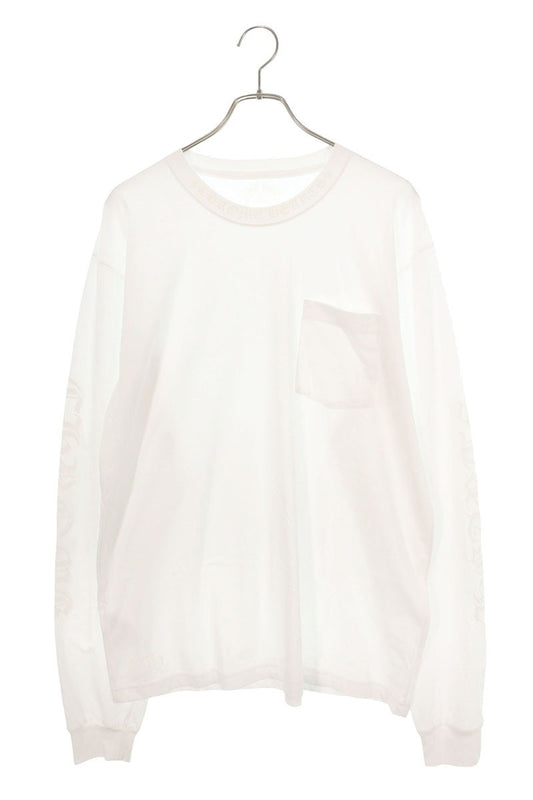 Chrome Hearts Neck Logo Print Long Sleeve Tee White Size XL