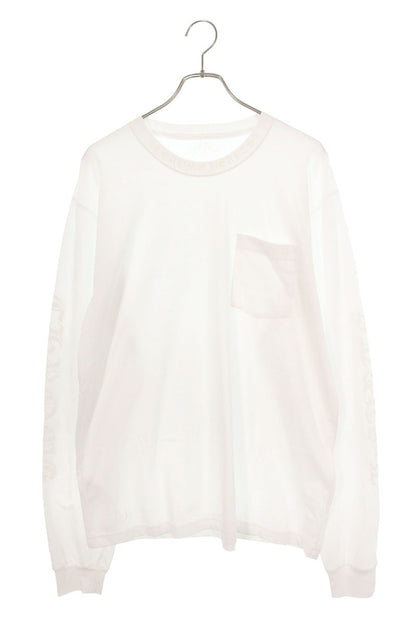 Chrome Hearts Neck Logo Print Long Sleeve Tee White Size XL