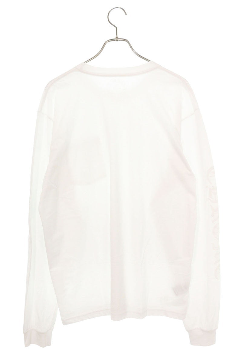 Chrome Hearts Neck Logo Print Long Sleeve Tee White Size XL