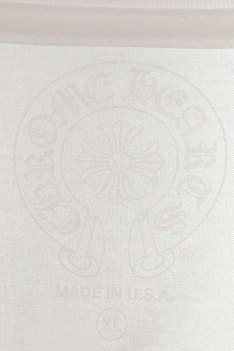 Chrome Hearts Neck Logo Print Long Sleeve Tee White Size XL