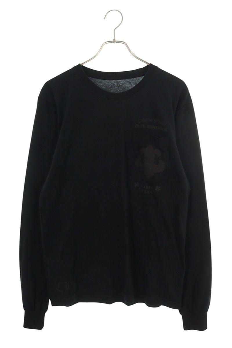 Chrome Hearts Paris LTD BS Fleur Print Long Sleeve Tee Black Size M