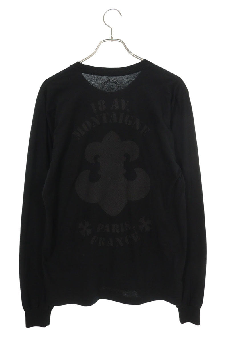 Chrome Hearts Paris LTD BS Fleur Print Long Sleeve Tee Black Size M