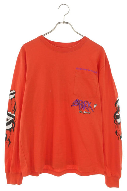 Chrome Hearts Matty Boy Spark The Heart Long Sleeve Tee Red Size L
