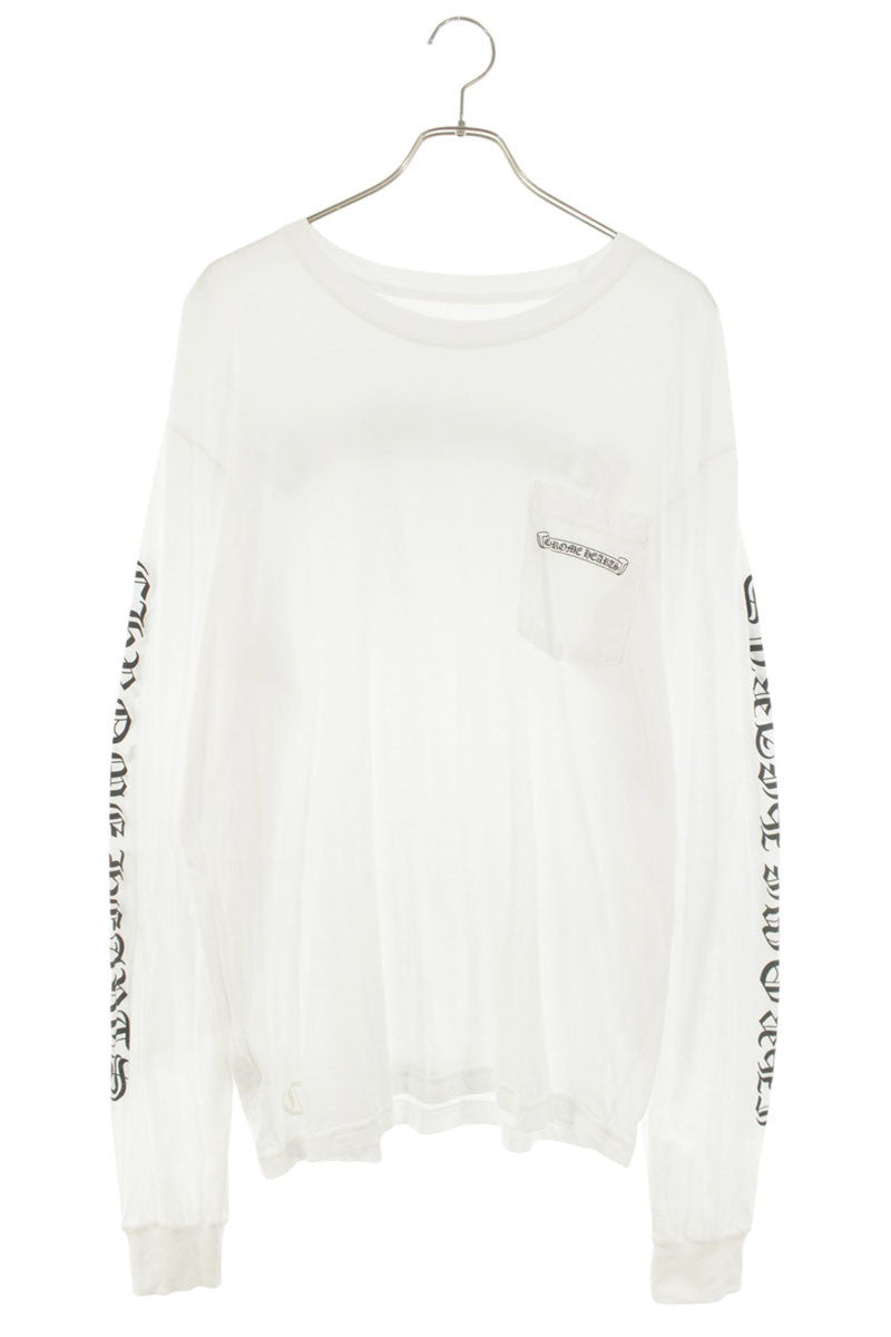 Chrome Hearts Back Logo Print Long Sleeve Tee White Size XL
