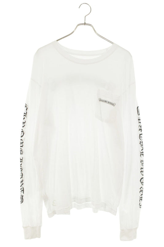Chrome Hearts Back Logo Print Long Sleeve Tee White Size XL