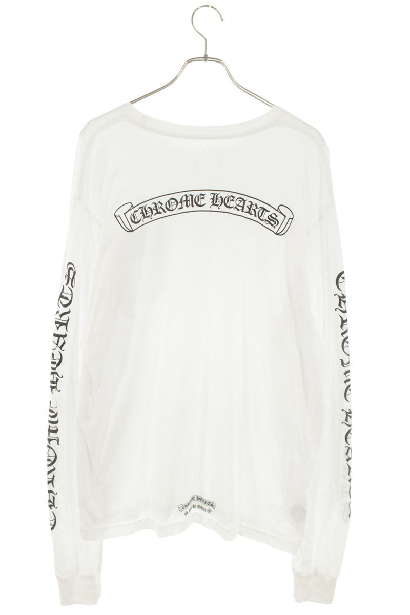 Chrome Hearts Back Logo Print Long Sleeve Tee White Size XL