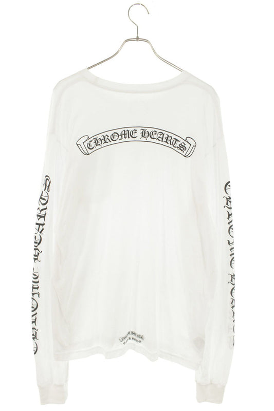 Chrome Hearts Back Logo Print Long Sleeve Tee White Size XL