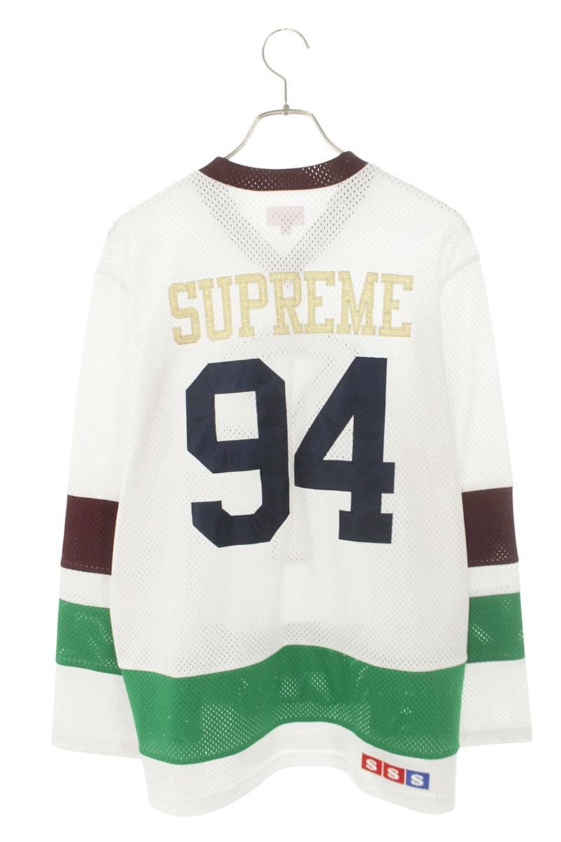 Supreme 18SS Ankh Hockey Jersey V V-Neck Long Sleeve T-Shirt Size L