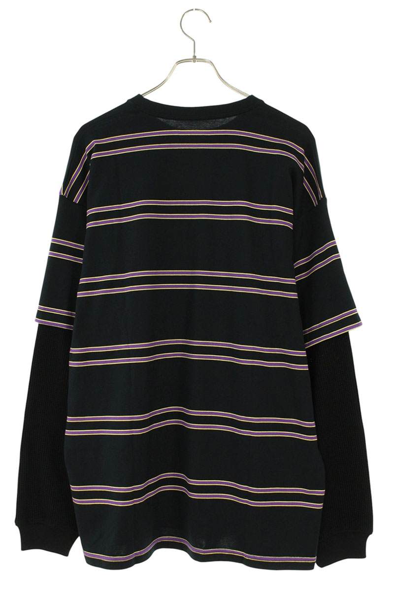 Wtaps 25SS Boarder Long Sleeve T-Shirt Black x Purple Size 3