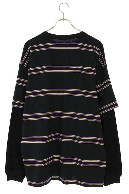 Wtaps 25SS Boarder Long Sleeve T-Shirt Black x Purple Size 3