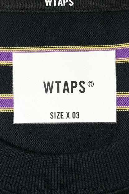 Wtaps 25SS Boarder Long Sleeve T-Shirt Black x Purple Size 3