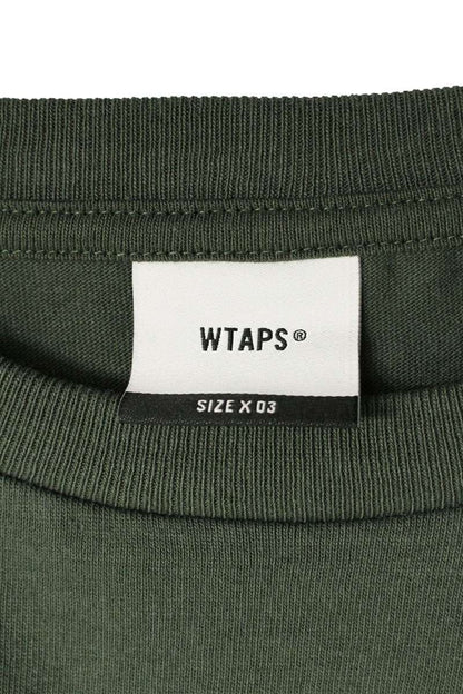 Wtaps 25AW Logo Print Long Sleeve T-Shirt Green Size 3