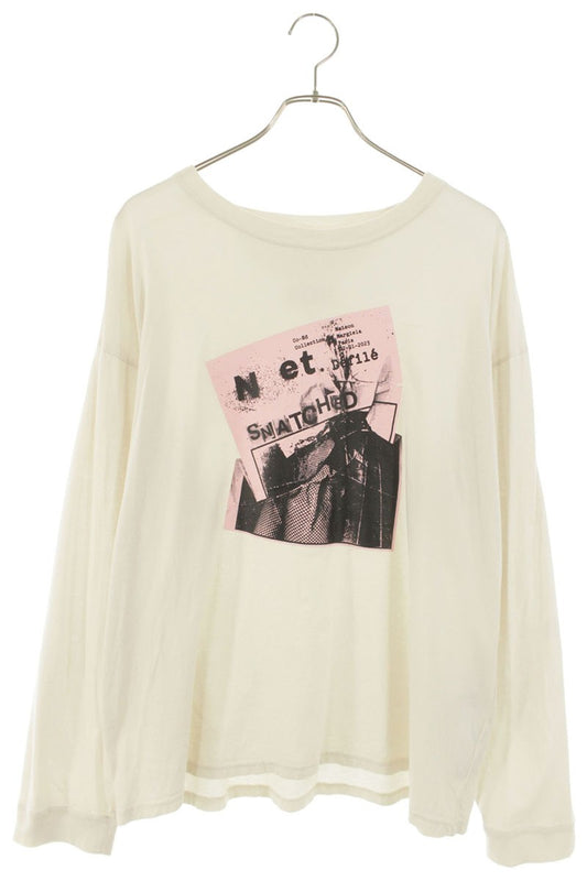 Maison Margiela 24SS Front Print Long Sleeve T-Shirt White Size S