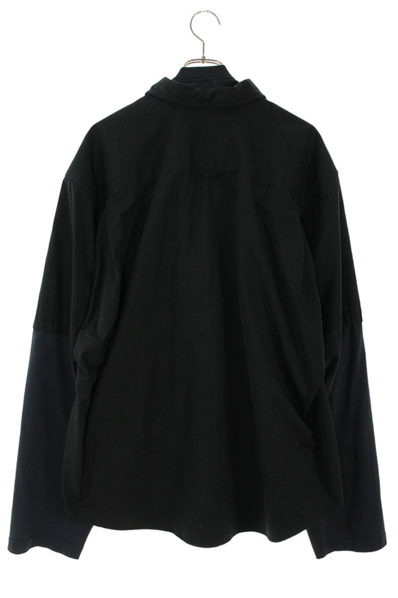 BALENCIAGA Layered Shirt Long Sleeve Tee Black Size S