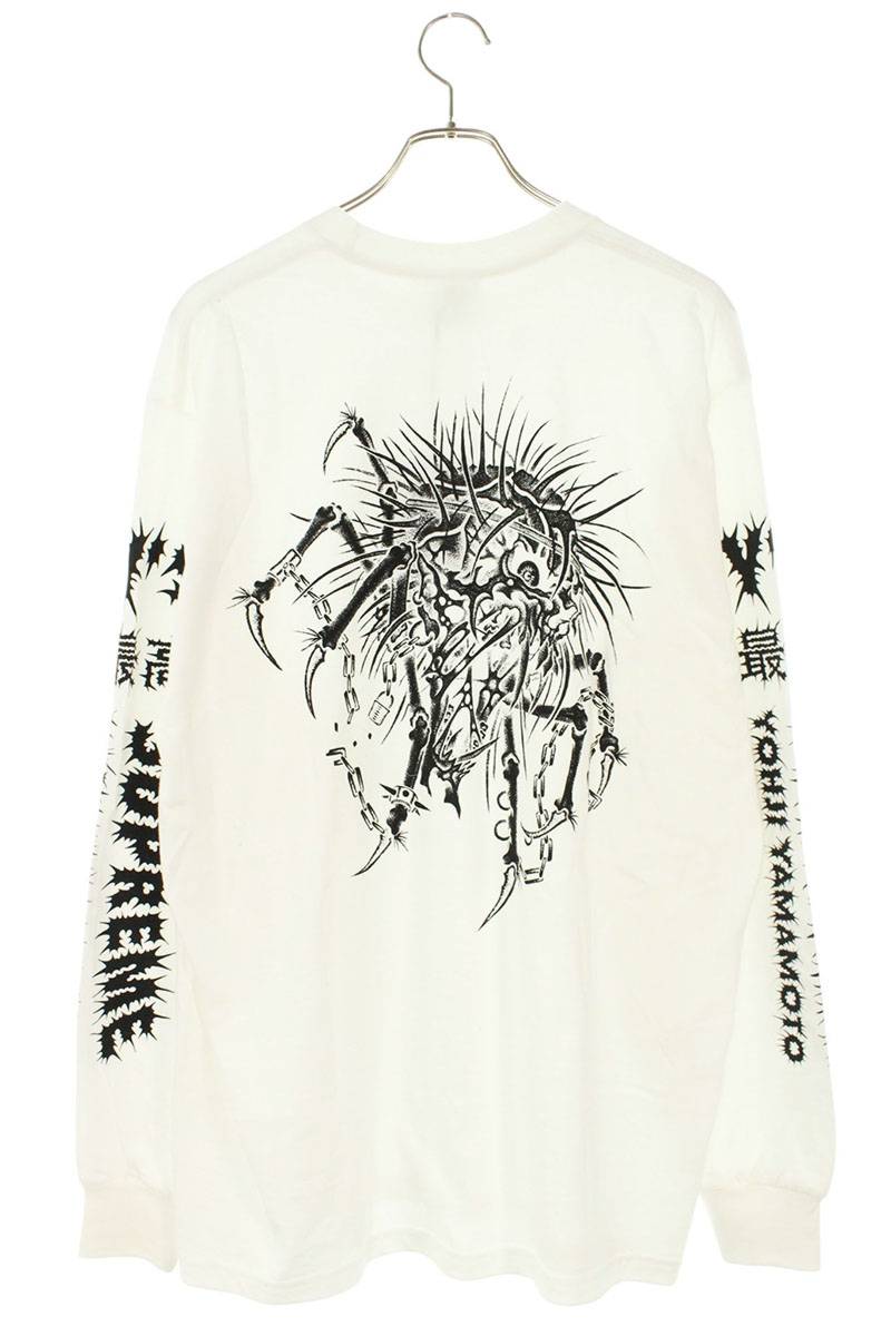 SUPREME 25AW x Y's Logo Print Long Sleeve Tee White Size L