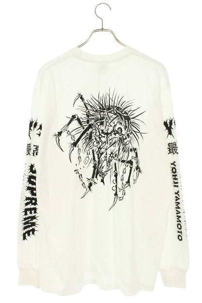SUPREME 25AW x Y's Logo Print Long Sleeve Tee White Size L