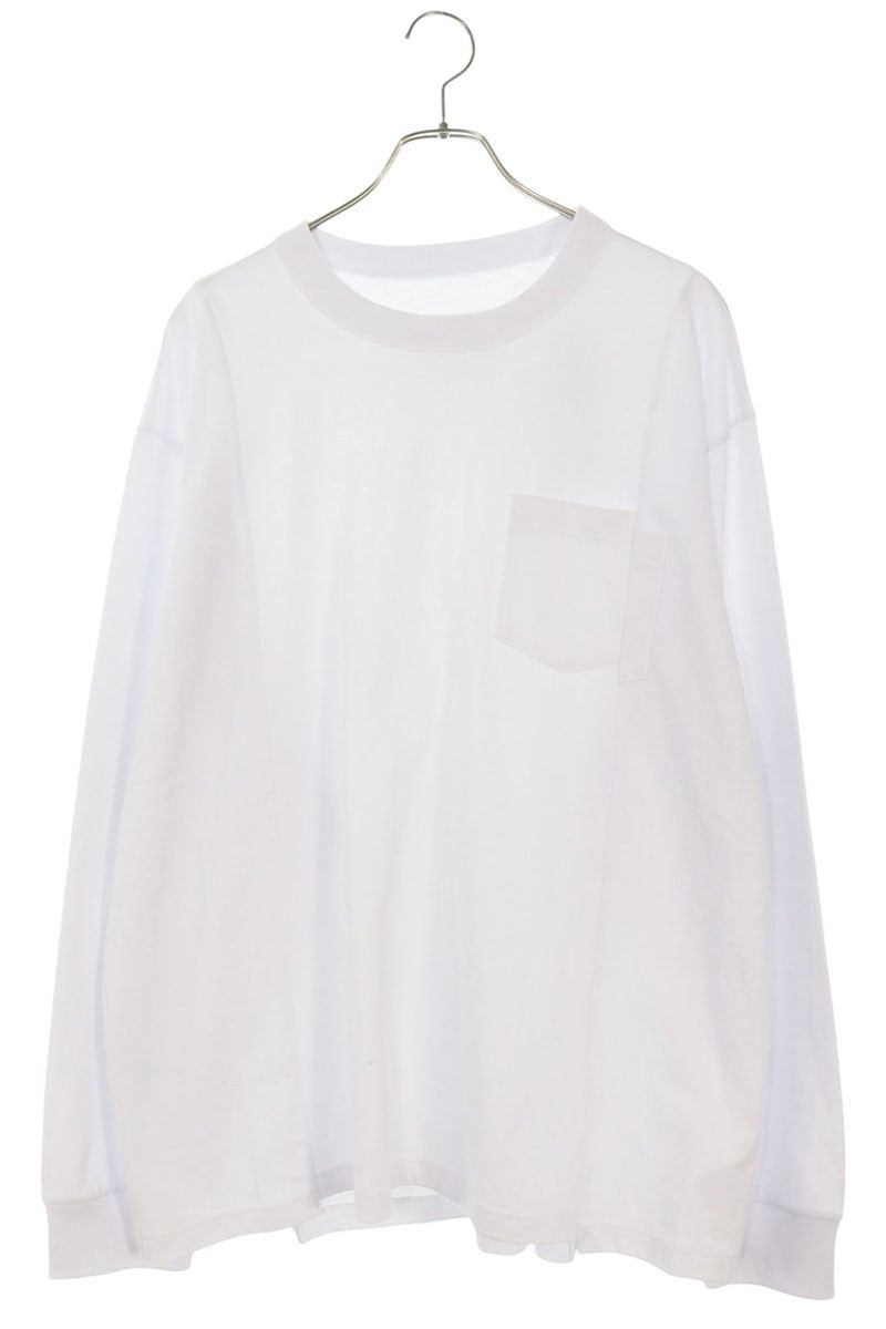 Sacai 25SS Reconstructed Long Sleeve Cut & Sew White Cotton Size XL