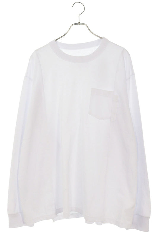 Sacai 25SS Reconstructed Long Sleeve Cut & Sew White Cotton Size XL