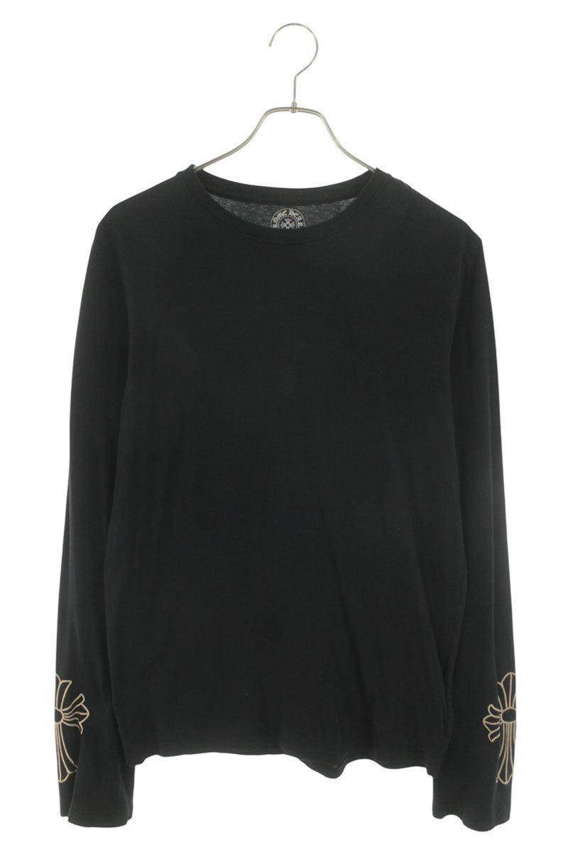 Chrome Hearts Sleeve CH Cross Print Long Sleeve Top Black Size S
