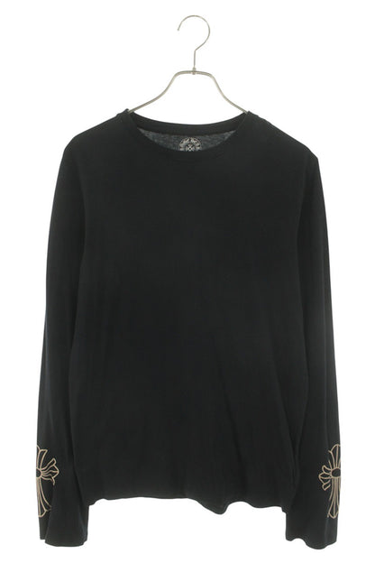 Chrome Hearts Sleeve CH Cross Print Long Sleeve Top Black Size S