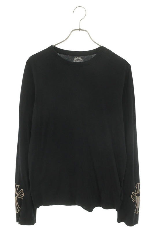 Chrome Hearts Sleeve CH Cross Print Long Sleeve Top Black Size S