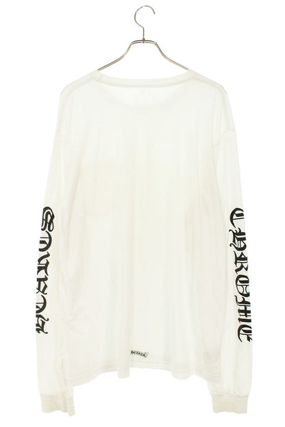 Chrome Hearts Logo Print Long Sleeve T-Shirt White x Black Size XL