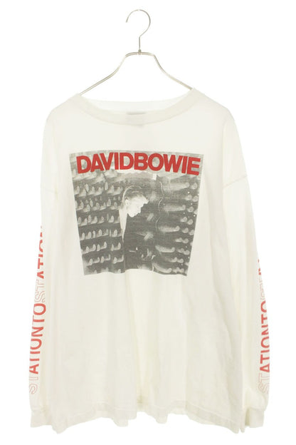 SAINT MICHAEL Model Print Long Sleeve Cut & Sew White Cotton Size XXL