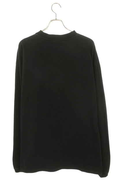 VETEMENTS 22SS ONG SLEEVE LOGO LABEL Long Sleeve Tee Black Size L