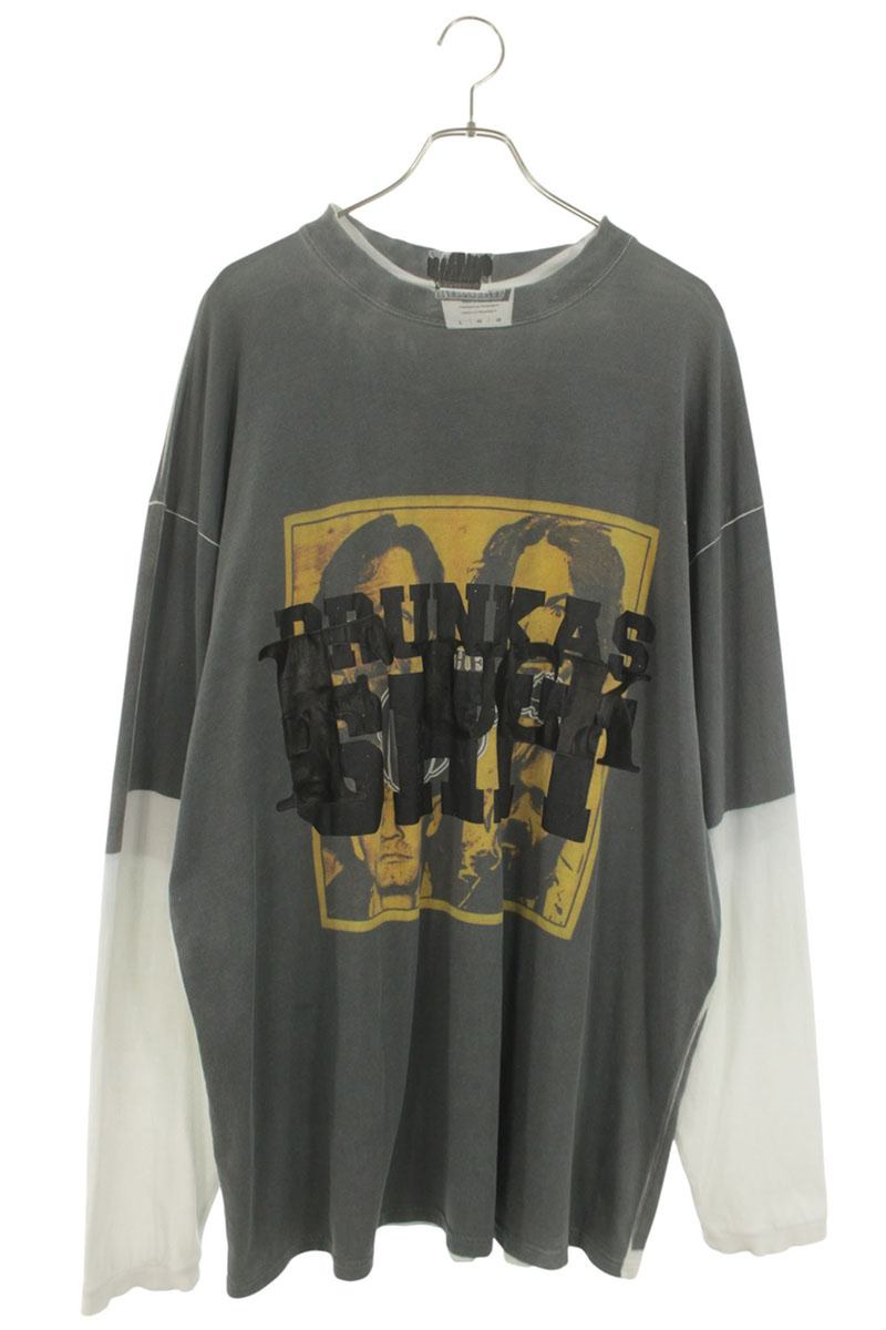 VETEMENTS 18AW Transfer Print Oversized Long Sleeve Tee Size XS