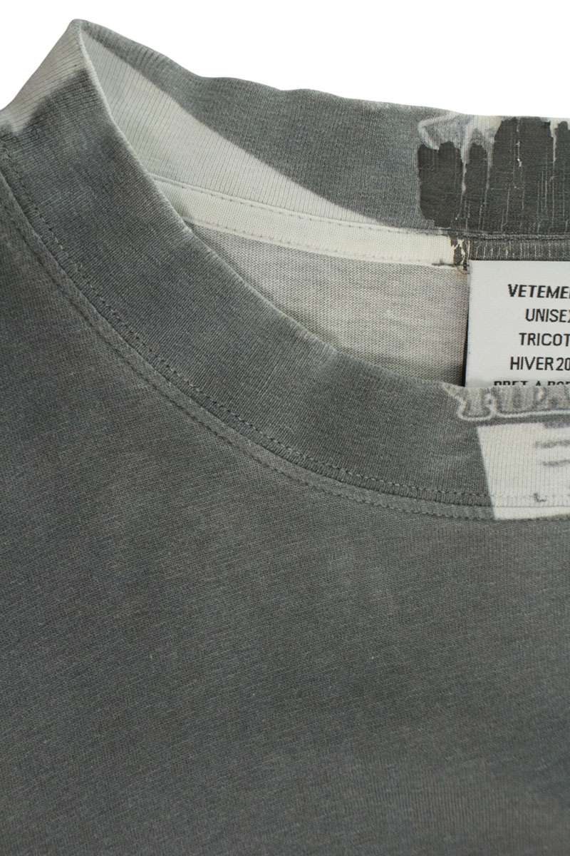 VETEMENTS 18AW Transfer Print Oversized Long Sleeve Tee Size XS