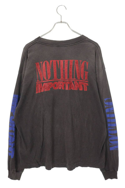 SAINT MICHAEL 24AW Vintage Effect Long Sleeve Tee Black Size XL