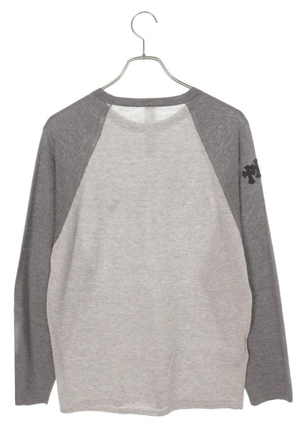 Chrome Hearts Y NOT Triple Cross Patch Long Sleeve Top Grey Size S