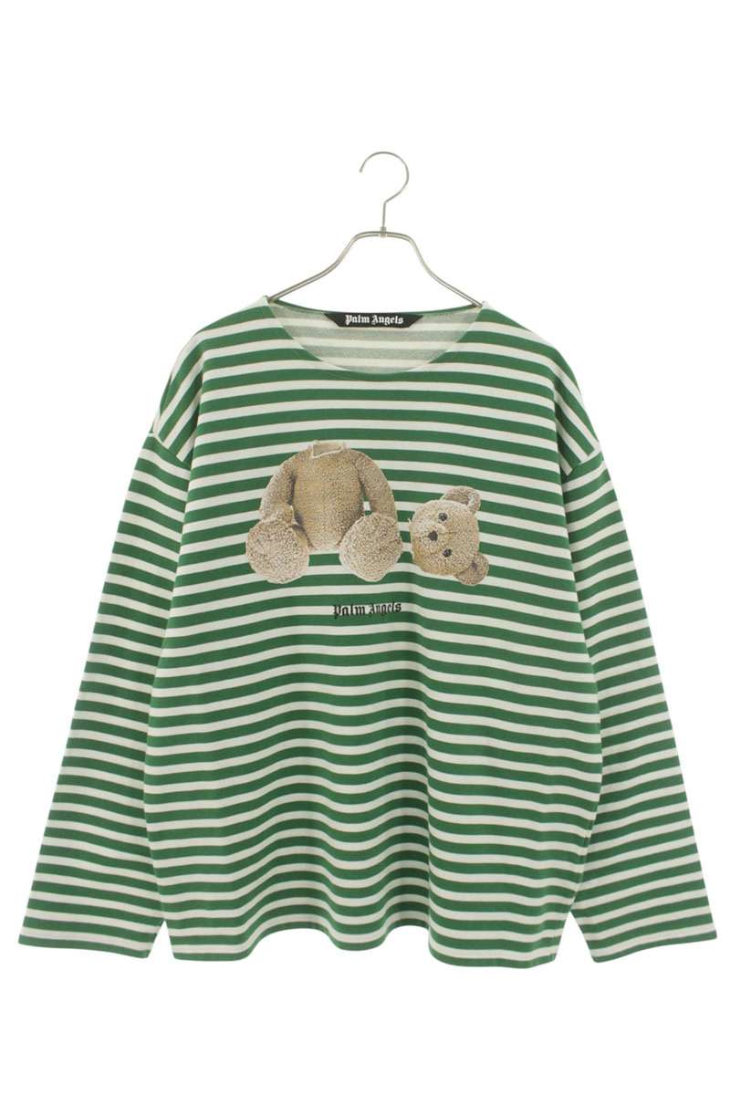 Palm Angels Bear Print Border Long Sleeve Top Multi Size L