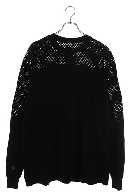 Rick Owens x Champion Mesh Panel Long Sleeve Tee Black Size S