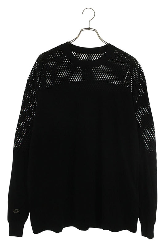 Rick Owens x Champion Mesh Panel Long Sleeve Tee Black Size S