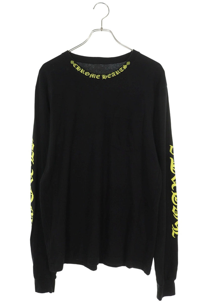 Chrome Hearts Neck Logo Print Long Sleeve Tee Multi Size L