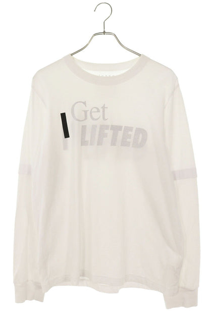 Sacai Cotton Logo Print Long Sleeve Top White Size L
