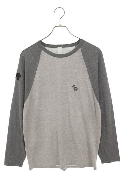 Chrome Hearts Y NOT Triple Cross Patch Long Sleeve Tee Gray Size M