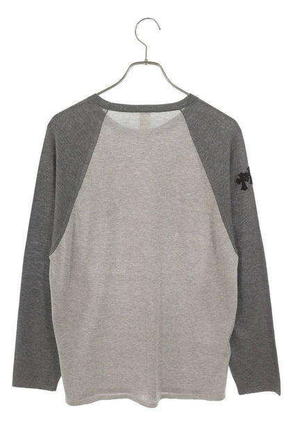 Chrome Hearts Y NOT Triple Cross Patch Long Sleeve Tee Gray Size M