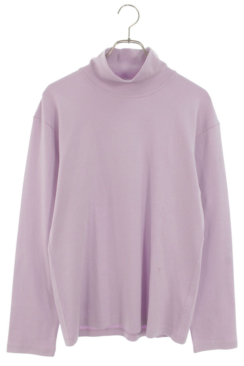 BOTTEGA VENETA Cotton Turtleneck Long Sleeve Top Purple Size M