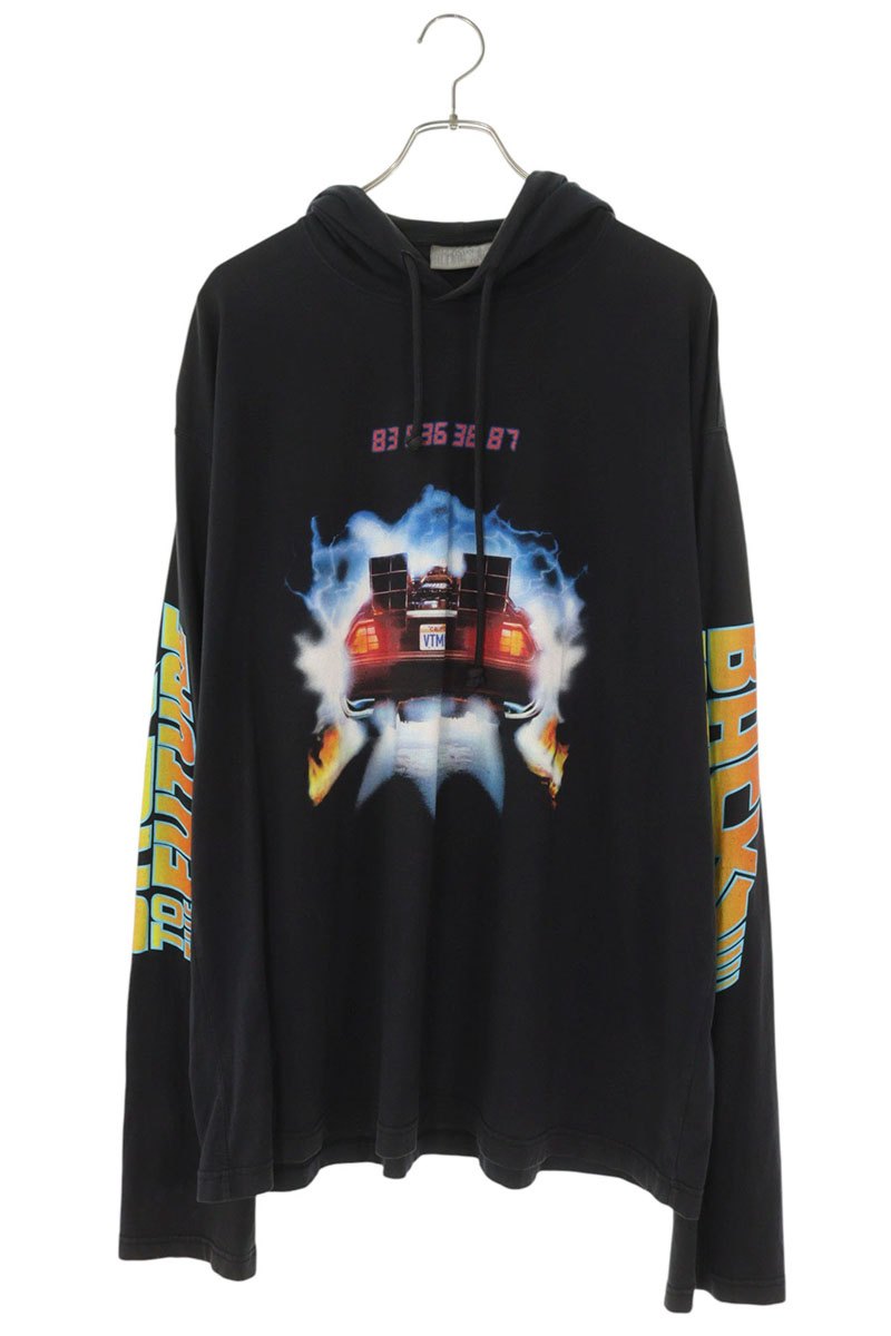 VTMNTS BACK TO THE FUTURE HOODIE Print Black Size M