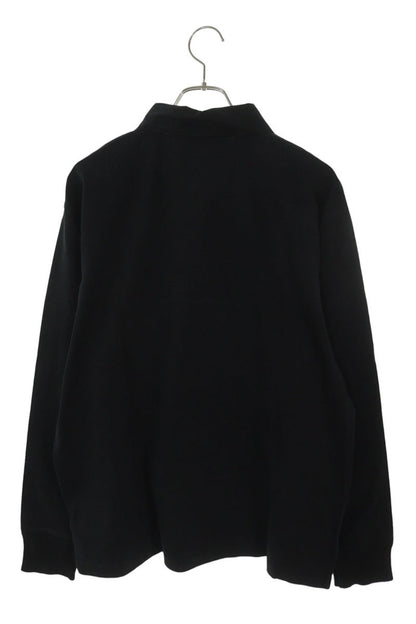 STUDIO NICHOLSON Cotton Polo Long Sleeve Top Black Size M