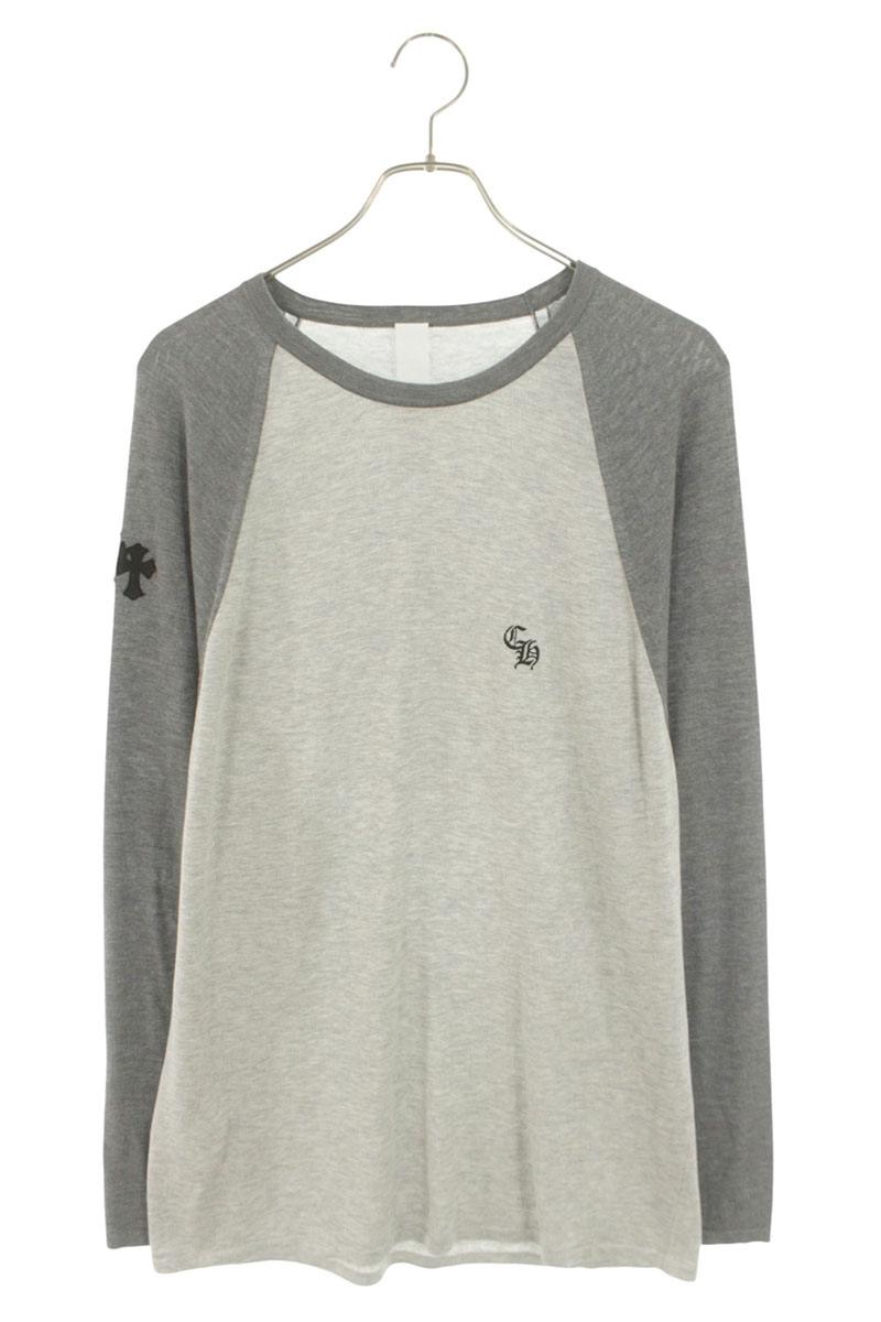 Chrome Hearts Y NOT Triple Cross Patch Long Sleeve Tee Gray Size L