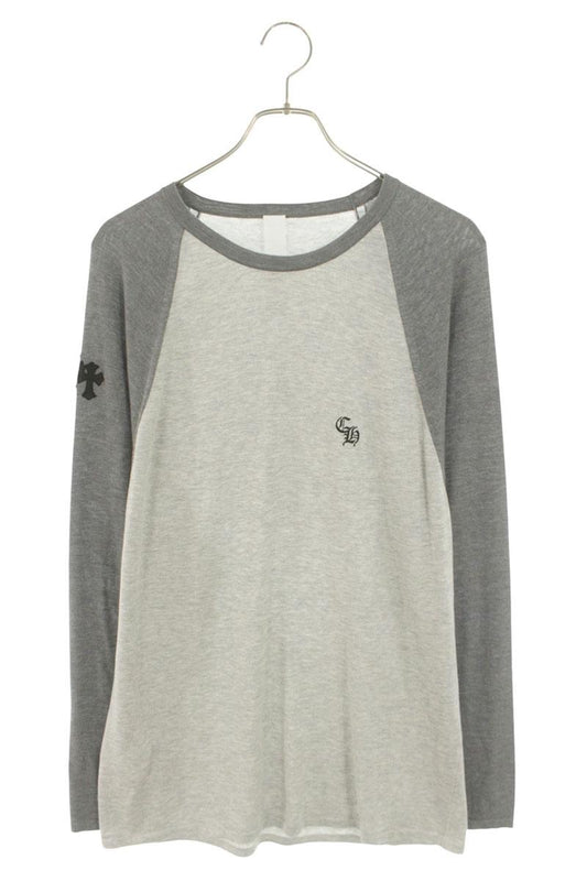 Chrome Hearts Y NOT Triple Cross Patch Long Sleeve Tee Gray Size L