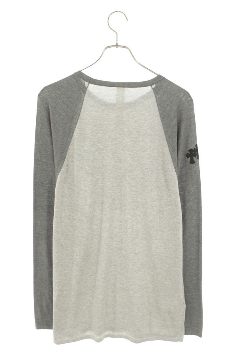 Chrome Hearts Y NOT Triple Cross Patch Long Sleeve Tee Gray Size L