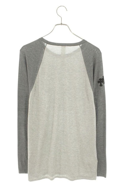 Chrome Hearts Y NOT Triple Cross Patch Long Sleeve Tee Gray Size L