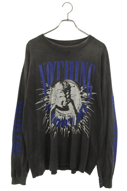SAINT MICHAEL NOTHING IMP Vintage Effect Long Sleeve Tee Size L